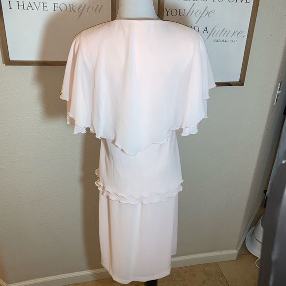 ANN HOBBS for cattiva I. Magnin Rose 5tiered Dress - Picture 4 of 5